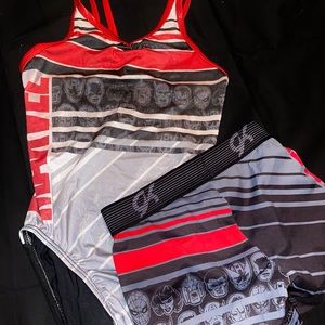 Marvel GK leotard and shorts